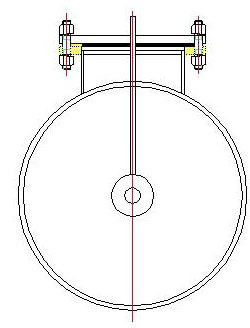 單個(gè)測(cè)點(diǎn)安裝結(jié)構(gòu)簡(jiǎn)圖(當(dāng)管道尺寸小于300mm選用)